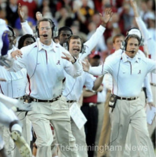 Curt Cignetti, Kirby Smart, and Nick Saban at Alabama (2010) 