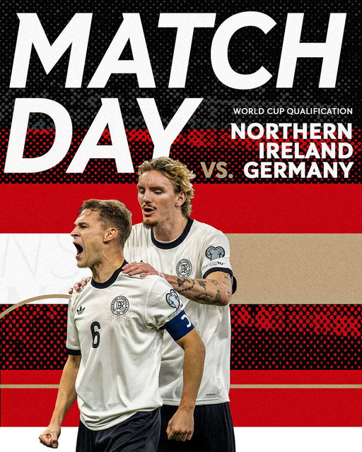 MATCHDAY is here! 🙌

We’re off to Belfast to take on Northern Ireland! ⚔️🔥

#DFB #GermanFootball #GermanMNT 