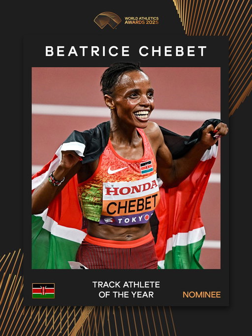 Female Track Athlete of the Year nominee ✨

Repost to vote for Beatrice Chebet 🇰🇪 in the #AthleticsAwards. 

Voting closes on Sunday 19 October at 11:59 PM CEST. 