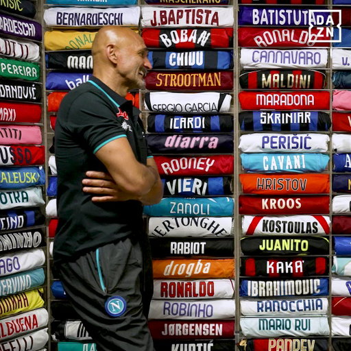 Luciano Spalletti's shirt collection is a site to behold. 

