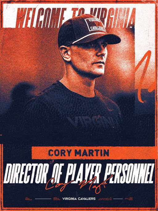 New addition to the staff ⚔️

Welcome Cory Martin to the Virginia Family @CoachCoryMartin 

#GoHoos 🔶⚔️🔷 