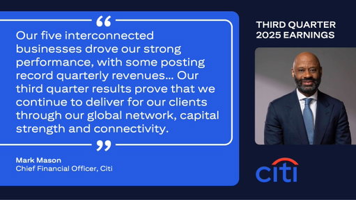 Citi CFO Mark Mason discusses third quarter 2025 earnings. 
 
Read the full report: https://on.citi/48q2K3C 