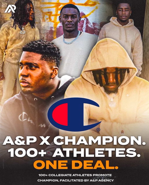 BREAKING: A&P Agency has facilitated the largest compliant NIL activation in college sports history with @ChampionUSA a global sports brand, encompassing over 100 collegiate athletes from numerous power 4 institutions.

Champion has done activations with the likes of @MuhammadAli @thekidlaroi & Romeo Beckham. 

This marks the most activations that have cleared NIL GO through a single brand facilitated by @APSportsAgency