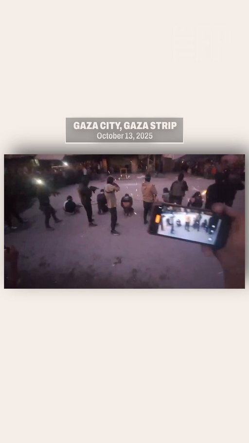 On Monday—just hours after the last living hostage was returned home, and as the ink was still drying on a peace deal with Israel—Hamas carried out mass public executions in Gaza City’s main square, in full view of the public.

The terror group claimed the killings targeted “criminals and collaborators with Israel.”

Video by @TanyaLukyanova_ in partnership with @PeaceComCenter.