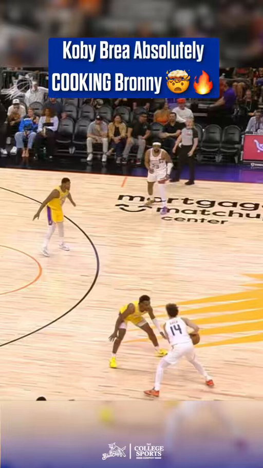 What Koby Brea is doing to Bronny right now 1v1 should be illegal 
