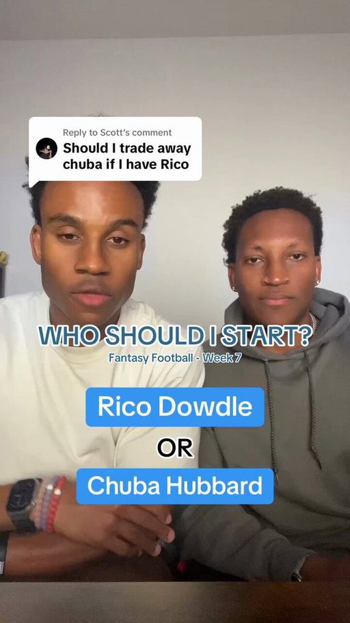 Rico Dowdle or Chuba Hubbard? The age old question. Truthfully, Chuba Hubbard is the best play ROS, but right now Rico Dowdle has won you those last 2 weeks, and he has looked amazing. Looks like Panthers will ride the hot hand of Rico Dowdle, and see if he can continue this 