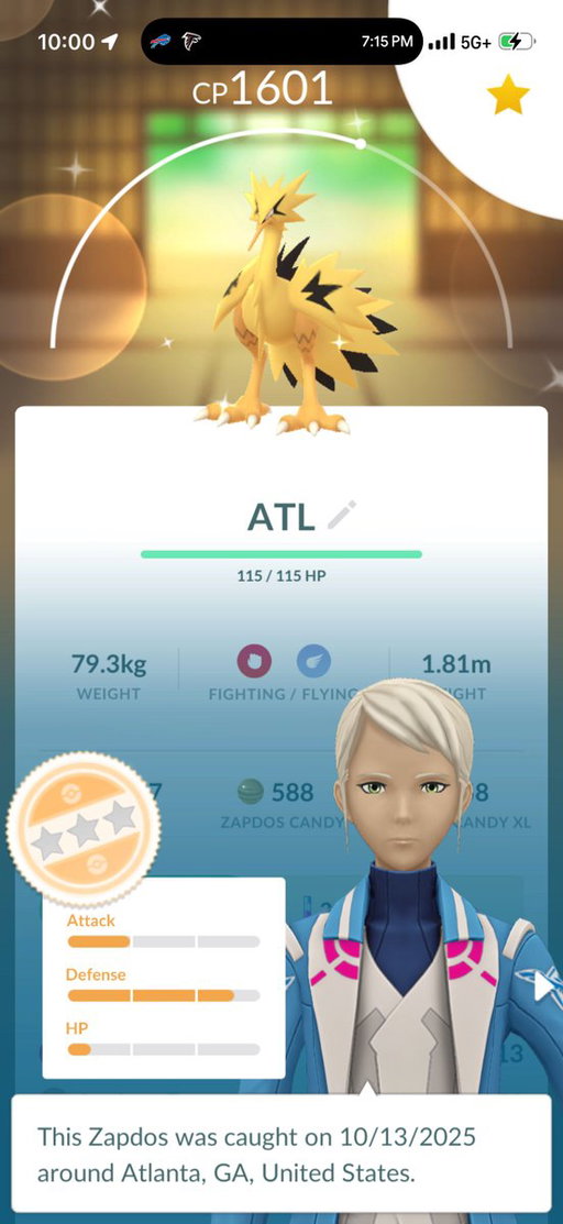 I’ve been out of NYC for a few a days and it’s all been worth it 😎 Shiny Galarian Zapdos!

#pokemonGo #pokemongoapp 