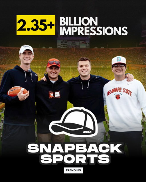 If one thing is true, it's that @snapbacksports plays hard.

They capture not just the game, but the culture around it, fan rituals, rivalries, and pure college energy. Their content is interactive, built for community first, and leverages direct engagement as it's core pillar. 