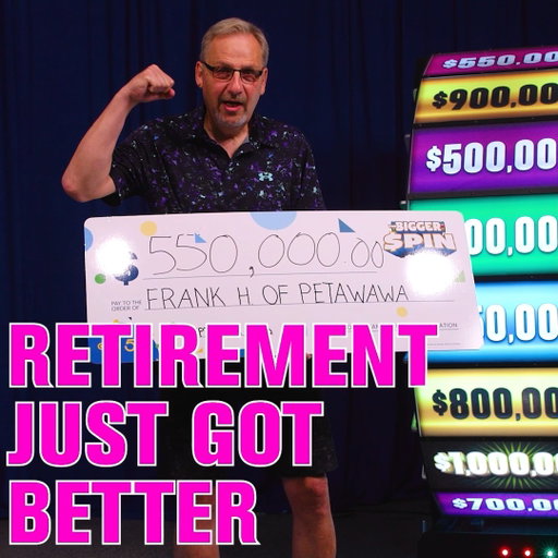 Congrats to Frank for winning $550,000 on The BIGGER Spin wheel! Will you be next? Get your ticket for your chance to take a spin! 💰 