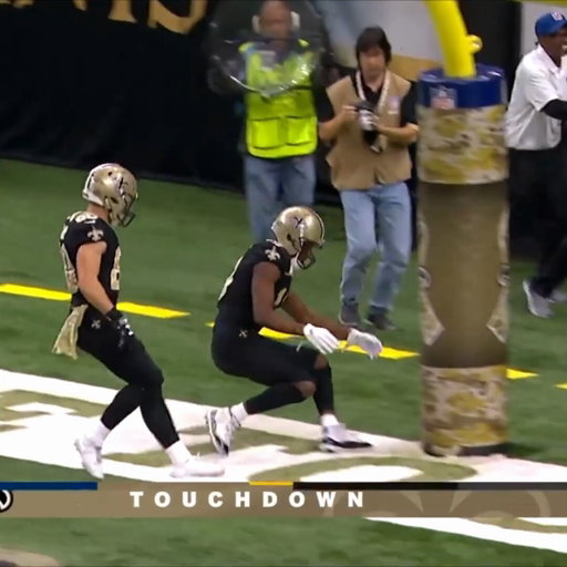 Michael Thomas 12 REC, 211 YDS, 1 TD vs. STL Week 9 2018. 