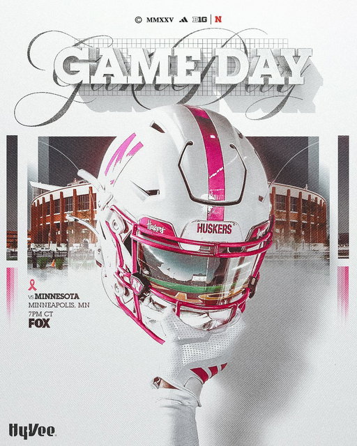 Fight.

🆚 Minnesota
📍 Minneapolis, MN
⌚️ 7:00pm CT
📺 FOX
📻 @HuskersRadio + @SIRIUSXM 