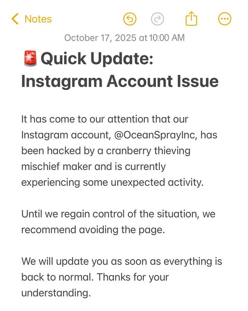We'll keep you updated as things are unfolding. 