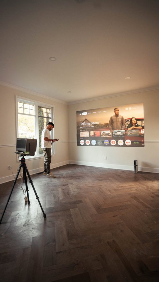 Turning House Living Room Wall Into a 150-Inch TV? 