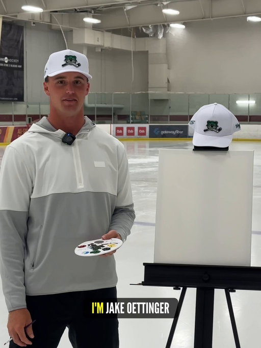 We made our Otter paint his otter 🦦👨‍🎨

Jake Oettinger’s limited-edition Ice Otter hat is available now while supplies last #getyourwaggleon 