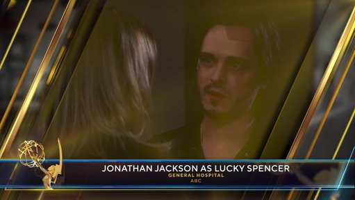 The #DaytimeEmmys Award for Outstanding Supporting Performance in a Daytime Drama Series: Actor goes to Jonathan Jackson as Lucky Spencer @JonathanJackson | @generalhospital (@ABCNetwork). 
