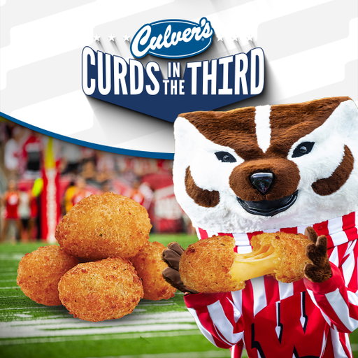 Third-quarter Badgers points 🟰 FREE @culvers Curds with an online purchase for you
Offer valid 48 hours following home games with an online purchase. 