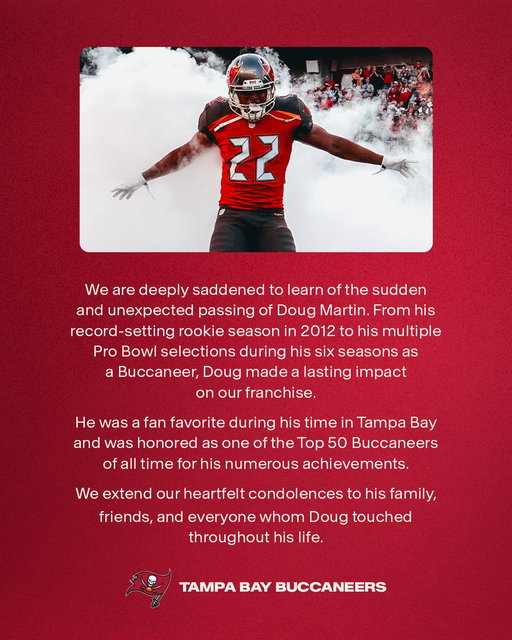 Rest in peace, Doug Martin ♥️ 