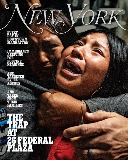 Since late spring, ICE agents in New York have focused their efforts on detaining the people without permanent legal status who present themselves at three immigration courts, the largest of which is 26 Federal Plaza. For this week’s cover story, the photojournalist Stephanie Keith captures the anguished scenes at 26 Federal Plaza — as relatives look on as their partners and parents are detained by masked agents immediately following their asylum hearings. See the portfolio: https://nymag.visitlink.me/zx74RJ