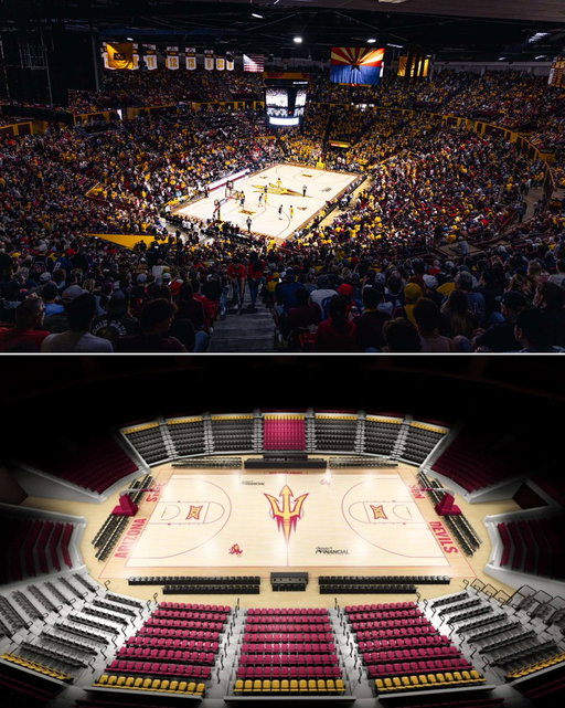 Desert Financial Arena is about to get a brand-new look.

Arizona State University is embarking on a multiyear, multiphase renovation of the arena — home of the Sun Devils’ men’s and women’s basketball, volleyball, gymnastics and wrestling teams. More information here: https://ow.ly/vSLt50XfcbF