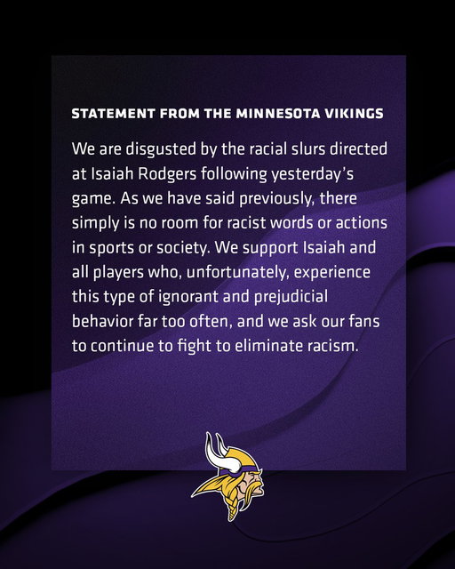 We are disgusted by the racial slurs directed at Isaiah Rodgers following yesterday’s game. 