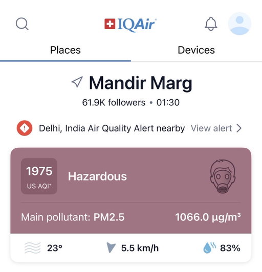 A very Happy Diwali to the Delhi Govt, BJP, & the Supreme Court of India. 

This pollution IS BECAUSE OF FIREWORKS. 

BJP, as usual, will give their 2 standard arguments so let’s bust them in advance:

👉 No, farmers in Punjab did not stay up on Monday night just to burn stubble. Yesterday, the AQI was 200. There is no “conspiracy” by Punjab farmers to pollute Delhi on Diwali

👉 No. I’ve never seen an AQI of 1975 on Bakri Eid

Spoke to Delhi Police personnel who said that ordinary crackers are being sold with a “green” label stamped on them after the SC allowed “green fireworks”. Over 90% of crackers you heard yesterday were NOT “green”. There’s NO TESTING MECHANISM to determine whether a firework is “green” or not. 

About 10 years ago, Delhi & Beijing used to be the top polluted cities in the world. 

Today, while Delhi reels under 1500+ AQI, Beijing is at 50. Yup. FIFTY. 

For all the taxes extracted over 10 years, it is not too much if people expect a breathable air quality. It’s literally as basic as it gets. 

BJP’s “triple engine govt” promised a pollution-free Delhi. As always, that was a LIE (like every word that comes out of Modi’s mouth).