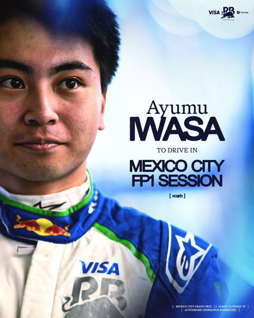 Ayu’s hoppin’ in for FP1 🫡

Reserve driver Ayumu Iwasa will be in the VCARB 02 for the first practice session of the #MexicoGP in place of Liam 🤘

#F1 #VCARB 