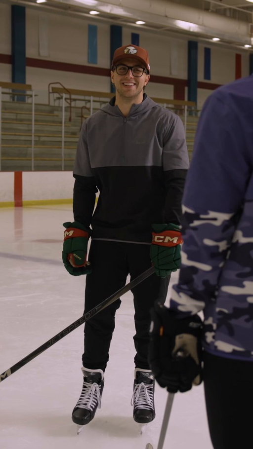 Not sure how it happened, but Brock got the keys to the Zamboni during the 2025 Hockey Collection photoshoot 😂 
