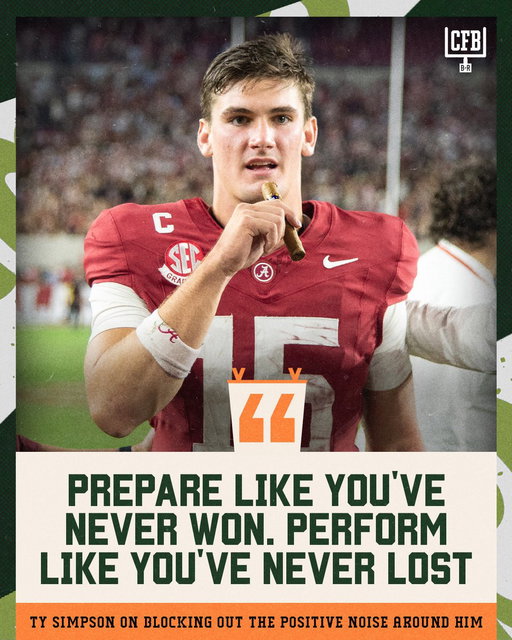 Ty Simpson dropping a BAR on how he stays mentally focused week to week 🔥🗣️

(via @Charlie_Potter) 