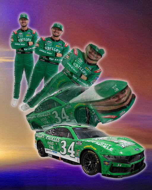 PICKLE TIME. @ToddGilliland_ returns in the #34 PICKLE CAR this weekend at @MartinsvilleSwy. 