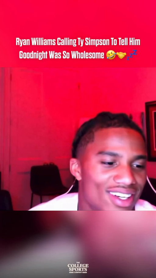 Alabama star WR Ryan Williams called his QB Ty Simpson to tell him goodnight and it turned into such a wholesome moment 😂

“I told them you were my best friend” 🤝

(🎥 via Twitch: ryan2wms) 
