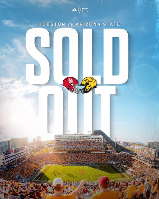 Back to your regularly scheduled announcement: 

Game 8 vs Houston is officially SOLD OUT ‼️ 

Still looking to get tickets? Check out Ticketmaster, the official marketplace of Sun Devil Athletics, for last-minute tickets: https://t.co/bn2ekHLaIo 