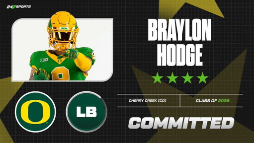 BREAKING: Englewood (Colo.) Cherry Creek four-star linebacker Braylon Hodge, the No. 1 recruit in the state of Colorado, has just committed to Oregon and he talked about why he picked the Ducks https://t.co/u49Z8PYXVB 
