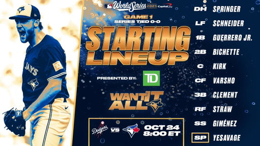 🚨 YOUR GAME 1 LINEUP 🚨 #WANTITALL 