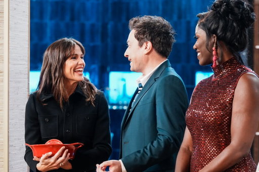Jennifer Garner is here! #OnBrand with @JimmyFallon starts NOW on NBC. 