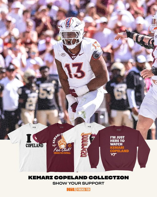 𝗞𝗘𝗠𝗔𝗥𝗜. 𝗖𝗢𝗣𝗘𝗟𝗔𝗡𝗗

7 tackles and 3 sacks in the Hokies’ 42-34 double OT win last night…

Directly support him by shopping his exclusive merch TODAY👇
https://t.co/MHRXsWj5Cx 