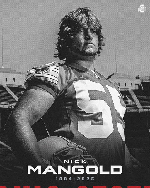The Ohio State football program is saddened by the news of Nick Mangold’s passing and sends heartfelt condolences to his family and friends. 