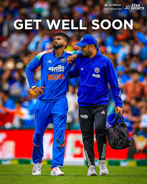 The entire nation is rooting for your speedy recovery, #ShreyasIyer! 🤞 