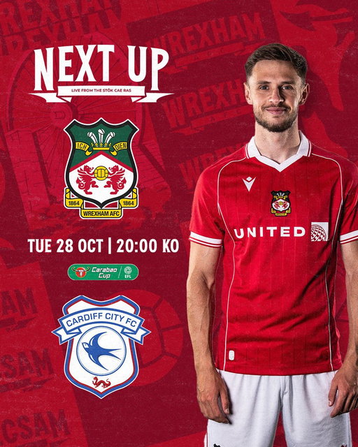 A Welsh derby awaits for a place in the League Cup Quarter-Finals 🏆

🔴⚪️ #WxmAFC 