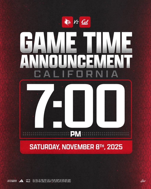 We will kickoff against Cal at 7pm!

#GoCards 