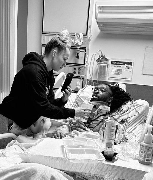 one year ago today, our lives changed forever when @DashingChrisBey suffered a severe spinal cord injury and broken neck during a match.

by far the worst day of my life hearing the news and being so unsure about what was going on.

thanks to TNA, and their quick reaction time, i was able to make it to the hospital in Detroit literally about 12 hrs after the injury happened, despite living across the country in Arizona at the time. being by chris's side and making sure he knew he wasn't alone was the most important thing to me.

between getting the news that he probably will never walk again, and trying my best to be strong for him, the following two months of traveling back and forth to visit him in the hospital and also still tend to my knee (which i was rehabbing from my ACL tear) was very difficult.

everyday them coming in and telling him to move his toes ano just not being able to was so hard to see. when you love someone, it's so heartbreaking to see them in so much pain and uncertainty.
but still, he persisted and defied every single thing they told him he wouldn't be able to do.

by time he was discharged in december, he was able to move his legs, by our 2nd week of being home in vegas he was out the wheelchair, able to walk with a walker, and 2 weeks later he was on crutches, and 2 weeks after, walking with no assistance.

chris is one of the strongest-willed and physically strongest person i've ever met.
to add onto that, when you go thru a spinal cord injury it's so much more than not being able to walk. his first week in the hospital he couldn't move his arms, couldn't hold his phone, couldn't feed himself, let alone internally digest the food. so many of his body systems were and still are changed forever.

i will never understand the pain he went thru, (and continues to go thru daily) but his drive and dedication inspires me daily to constantly be better.

im so honored to be by his side and be able to call him mine. i love you so much @DashingChrisBey , and proud is an understatement.

this is the greatest story ever told, and i'm so happy to be apart of every chapter.