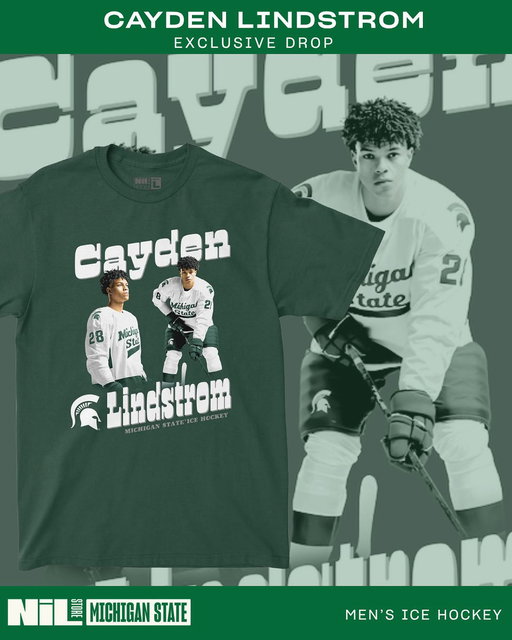 CAYDEN LINDSTROM NEW DRIP ALERT!! 🚨🥶🏒

The Michigan State NIL Store is your home for all Spartans apparel including jerseys, team gear, athlete approved designs. Support the Spartans on and off the field as a piece of every purchase goes back to them. 

#NIL #GoSpartans 