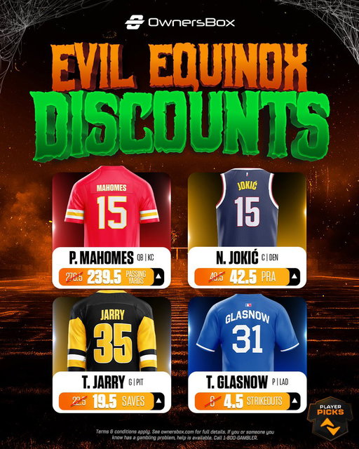 EVIL EQUINOX DISCOUNTS 😈

We got you guys with a discount for every sport today to kick off Witching Week

Go get involved 👀 