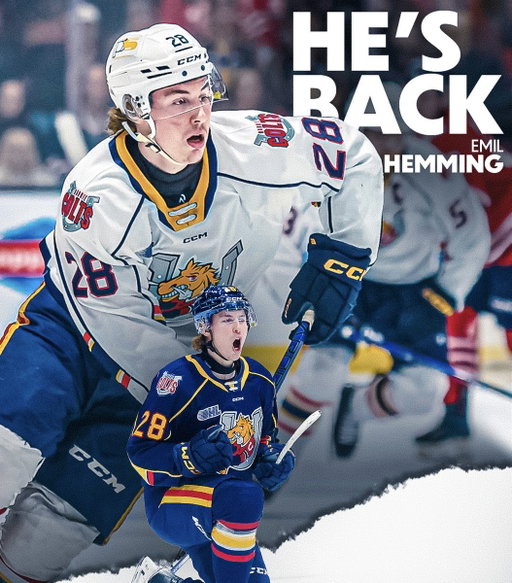 The stable just got stronger  🤠
Emil Hemming is back in Barrie.

📰: https://t.co/8Cnrw8IFP9
#GiddyUp #DallasStars 