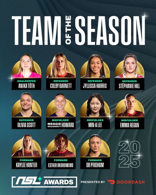 Your 2025 NSL Team of the Season 👏 as voted by the players. 🔥 NSL Awards, presented by @DoorDash
--- 
Votre Équipe d'étoiles de la saison de la SLN 2025 🔥 Honneurs SLN, présentés par @DoorDash 