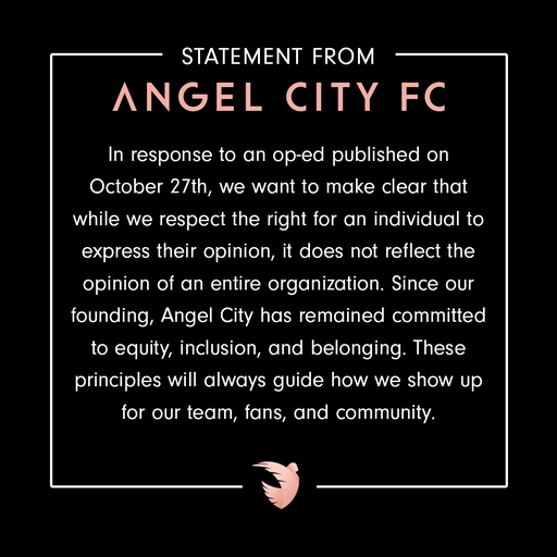 A statement from Angel City FC. 