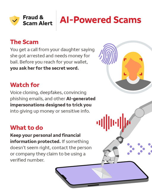 That urgent call or emotional video from a family member might not be real. AI scams can impersonate anyone — a celebrity, loved one, or even you. 