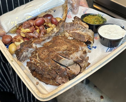 The Tomahawk steak sold at Dodger Stadium is $150. 