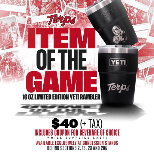 Coming to @TerpsFootball’s Homecoming game on Saturday? Pick up our item of the game and enjoy your favorite drink! 🐢

🎟️: https://t.co/QAylJoy76p 