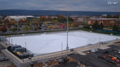 The indoor bubble facility is up! 

The new facility will provide year-round training space for our teams right here in Happy Valley. 💪

#WeAre 