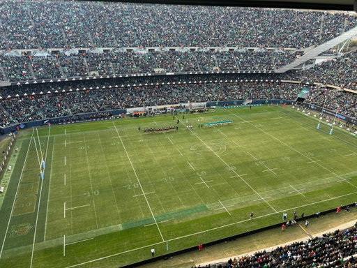Watching @IrishRugby take on the All Blacks in Chicago. ☘️☘️ 